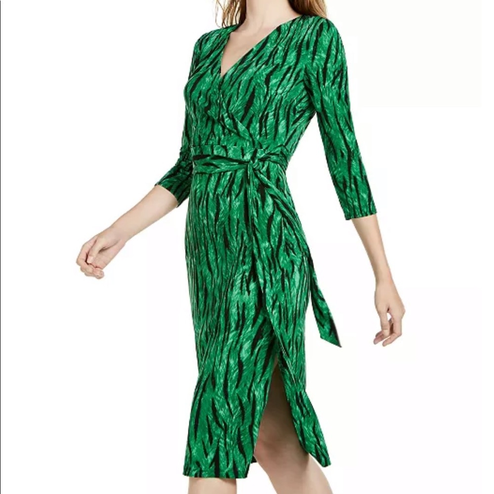 INC Side-Tie Faux-Wrap Dress, Created for Macy's